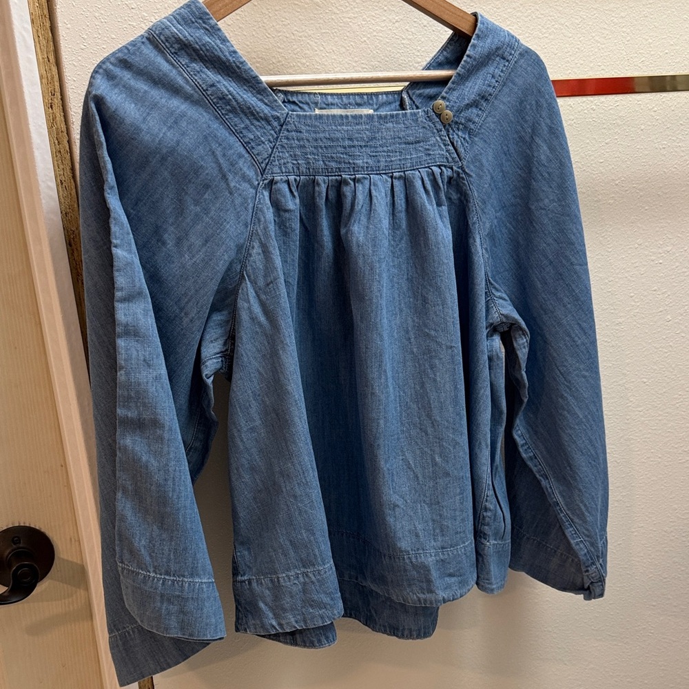 Madewell Blue Denim Blouse